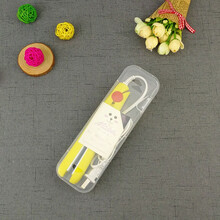 乾越卷发棒学生迷小型宿舍电夹板卷发直发两用夹板卷发懒人神器直板夹 鸡仔黄【收纳盒】