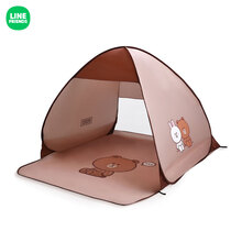 LINE FRIENDS 布朗熊全自动速开帐篷 卡通可爱免搭户外露营简易家庭版帐篷 布朗熊 全自动速开帐篷