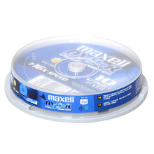 麦克赛尔（maxell）16X DVD+R4.7GB10片桶装光盘 刻录光盘 空白光盘 台产