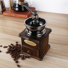 Mongdio 手摇磨豆机 家用咖啡豆研磨机手动磨粉机手磨咖啡机 复古款磨豆机