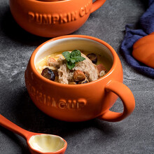 漫雨集市南瓜杯子陶瓷水杯带盖女可爱马克杯大容量家用咖啡杯牛奶早餐杯 A 单只南瓜杯