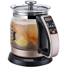 养生壶恒温炖煮灵芝花茶壶多功能加厚玻璃煲汤粥煎药锅1.2L黑茶壶小秋家 黑金 +过滤网