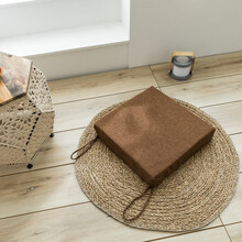 乳胶坐垫办公室久坐坐垫沙发垫汽车坐垫餐椅垫子椅子垫防滑舒适超软 棉麻-咖色 25*35*3cm