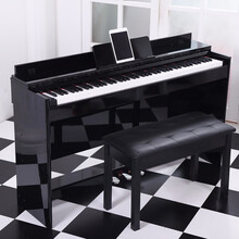 一秒（ONE SECOND）电钢琴便携式88键重锤初学者儿童电子钢琴成人专业电钢考级智能数码钢琴幼儿 88键重锤翻盖款烤漆8803黑色+琴凳+礼包