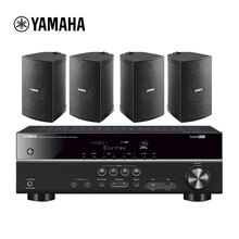 雅马哈（YAMAHA） NS-AW294（2对）+RX-V383 壁挂式家庭影院音箱会议室音响全天候系列 黑色
