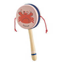 babycare婴儿拨浪鼓传统木质0-1岁宝宝波浪鼓 手摇鼓玩具WZA013-A 珀尔里粉
