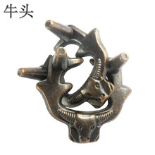 笼中取物魔锁27款烧脑高难度魔术合金解锁笼中星鲁班锁魔球魔戒取刺四方锁回形解环 牛头 难度3星