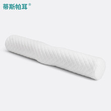 蒂斯帕耳泰国天然乳胶圆柱颈椎枕单人小圆枕护颈长条圆形睡眠橡胶枕头 新款加长白色圆颈椎枕70X（10-12cm）