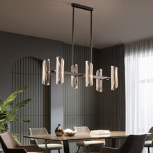 可颖 餐厅吊灯三头现代简约创意个性吧台led长条灯北欧轻奢餐桌吊灯具 5头-无极调光