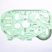 多功能中学生函数立体几函数几何尺模板绘图大象尺多功能尺数学画图尺高中生用绘画图形透明尺 几何尺模板