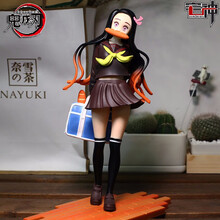 鬼灭之刃灶门祢豆子手办二次元公仔模型摆件人偶动漫周边礼物 站姿校服祢豆子(25cm)