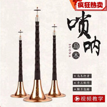 唢呐乐器全套初学者成人演奏乌木D调降B调民间喇叭乐器 优选乌木小F调+六大