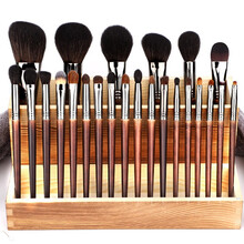 专业化妆刷套装化妆师影楼专用羊毛真毛全套动物毛彩妆工具眼影刷初学者24支 24支化妆刷带木盒