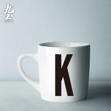 ins风字母马克杯情侣手冲咖啡杯简约陶瓷厚个性杯牛奶杯创意 K