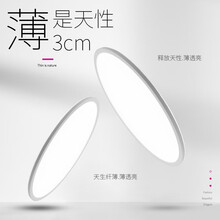 Luckystar 薄款led吸顶灯客厅灯具北欧简约设计现代厨房书房阳台卧室灯阳台走廊厕所灯 19cm白边圆形小号12瓦