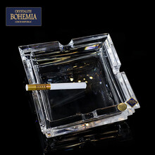 捷克进口水晶玻璃雪茄客厅北欧风格办公室家居饰品摆件茶几烟灰缸 洛克烟灰缸
