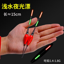 浅水鱼漂夜光漂小短漂夜钓超短小型票鲫鱼高灵敏醒目2目亮电子漂浮漂 桃花源C02 小号1支