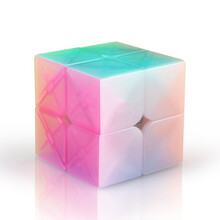奇艺果冻系列魔方2阶3阶4阶5阶金字塔斜转SQ1手感顺滑比赛专用套装全套儿童初学者减压玩具 果冻色二阶