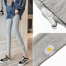 孕妇裤秋冬季外穿舒适孕妇打底裤子孕妇装秋冬装可选加绒时尚孕妈装 黑色 M