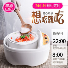 生活日记电炖锅全自动智能隔水炖煲汤锅砂煮粥神器家用燕窝电炖盅 D621白色陶瓷胆