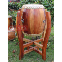 高音65寸竹钉鼓戏曲堂鼓京剧团战鼓锣鼓战鼓原木色牛皮民族大鼓 6.5寸鼓面20.5cm高32cm