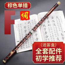 米囹 笛子初学儿童成人陈情令竹笛入门魔道祖师演奏女古风横笛 棕色单插F调+初学