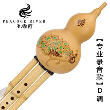 孔雀河（PEACOCK RIVER） 专业演奏型金竹葫芦丝降B调天然紫竹小D调 C/G/F调云南乐器 专业录音款【孔雀清韵】小d调+礼包