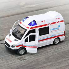 鑫思特 大号救护车玩具医疗车医生过家家男孩仿真回力合金声光汽车玩具小车儿童消防车汽车模型