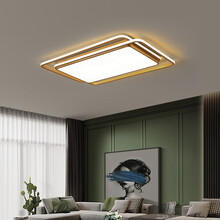 VVS美学灯 客厅灯简约现代大气家用创意2021年新款轻奢led吸顶灯 大长方110*70CM无极调光+遥控