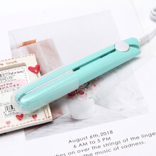 迷小型直发卷发棒小功率两用熨板刘海蓬松迷你拉直板女小型夹板卷发棒 绿色