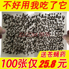 100张苍蝇贴粘蝇纸灭苍蝇神器家用粘蝇板苍蝇胶粘捕蝇