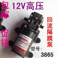 【实用精选】3865农用电动喷雾器洗车机配件 12V水泵 微型高压水泵 压力泵