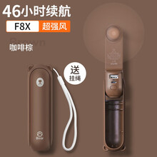 几素小风扇便携式手持风扇迷你随身小型usb折叠电风扇可充电手拿握办公室桌上桌面学生电动儿童电扇 F8X小棕熊【风扇+移动电源+照明】+挂绳