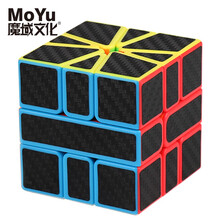 魔域文化（MoYu）异形魔方套装sq1五魔方3阶金字塔三阶镜面魔方斜转顺滑速拧减压玩具 【碳纤维】SQ1