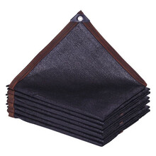 月芽居 遮阳网家用庭院防晒网黑色加密加厚遮光隔热养殖农用户外花卉大棚遮荫防航拍伪装网 6针黑色加密(包边打孔) 定制尺寸