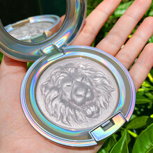 原画师高光闪粉一体珠光细闪提亮粉饼钻石神仙生姜鼻影修容盘 01#银色极光+扇形高光刷