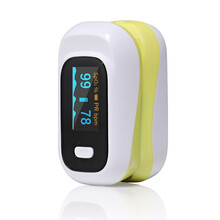江医生血氧仪指夹式 血氧饱和度脉搏检测仪 彩色液晶显示 家用便携式指脉血氧心率心跳脉搏报警监护仪 柠檬黄【OLED双色屏】