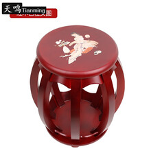 2020新款古筝圆凳古筝凳子实木古筝圆凳素面款印花款古筝琴凳结实耐用 红木色仕女款