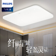 飞利浦 LED吸顶灯大灯客厅卧室书房三室两厅套装现代简约大厅超薄灯具饰照明 盈乐 【客厅灯】115W 遥控无极调光调色（含遥控）