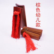 八音快板刻字初学入门莲花落儿童响板一对学生舞台口才小学生 棕色幼儿款红流苏