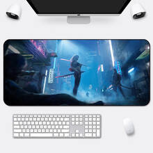 RS 游戏超大鼠标垫定制电竞卡通桌垫大号可爱动漫男女生加厚键盘垫订制 持刀女武士 80x30cm普厚3mm