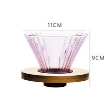 器物集手冲咖啡壶套装过滤杯耐高温玻璃滴漏冲杯分享壶云朵壶过滤器具套装v60 玫瑰粉滤杯