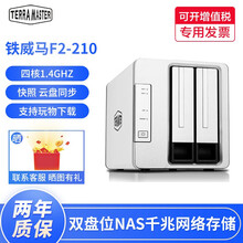 铁威马(TERRA MASTER) F2-210 双盘位nas网络存储 私有云盘 千兆存储服务器 F2-210 20T 西数红盘10T*2