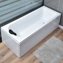 艾吉诺 冲浪按摩浴缸家用成人小户型卫生间恒温浴池1-1.8米 右群-空缸 约1.0米