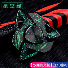 大白鲨指尖陀螺新款发光手指陀螺儿童指间玩具减压 【迷彩】星空绿 大白鲨双面发光