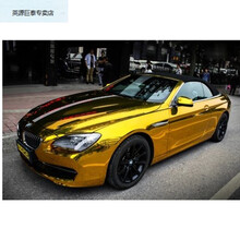 汽车改色膜 车身电镀贴膜 镜面银色贴纸 光亮面电镀膜 亮银镜面膜 镜面电镀金拉伸1.52*50CM