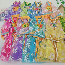 巴比公主娃娃衣服 花千骨古装芭芘娃娃公主玩具换装洋娃娃裸娃古代仙子衣服 衣服随机2件【30厘米适用】 衣服+随机1古装裸娃