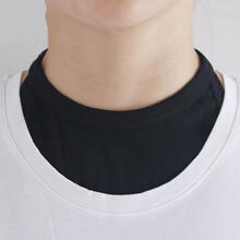 薛湖  喉帘喉罩气切挡帘围嘴家用防灰防尘护理气管切开术后美观遮挡透气 黑色coolmax 网面透气速干