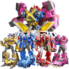 【官方新品】迷你特工队玩具X机甲超级恐龙力量变形汽车金刚合体机器人玩具男孩弗特套装六一儿童节礼物 [特工X超值四合体机甲]弗特+塞米+露西+麦克斯