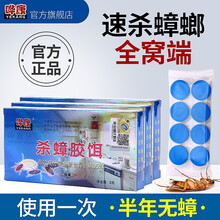 晔康蟑螂药全窝端华康蟑螂屋贴杀虫剂家用灭杀蟑胶饵除喷雾蟑螂药家用捕捉器 杀蟑方便贴蓝3盒